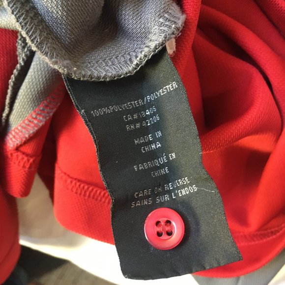 Stormtech Performance Men's XL Polo Short Sleeve Shirt Red Gray FLOW Logo - Picture 16 of 16